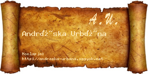 Andráska Urbána névjegykártya